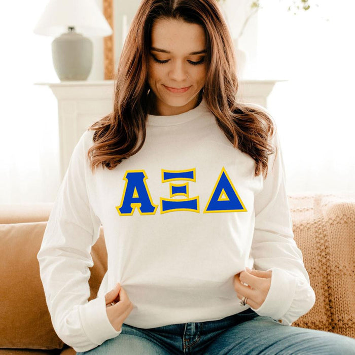 Alpha Xi Delta 2 Day Ship Twill Long Sleeve Tee Alpha Xi Delta - 2 Day Ship Twill Long Sleeve Tee