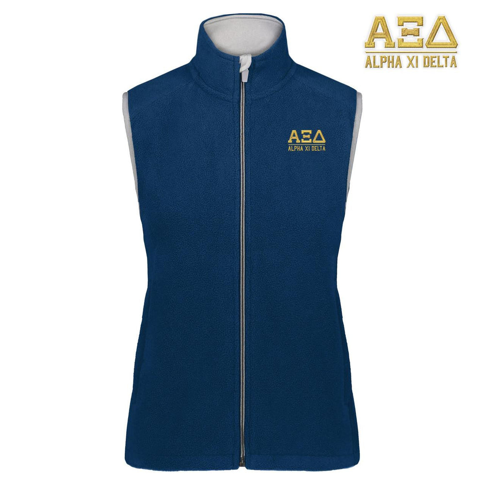 Alpha Xi Delta Chill Fleece Vest Alpha Xi Delta Chill Fleece Vest