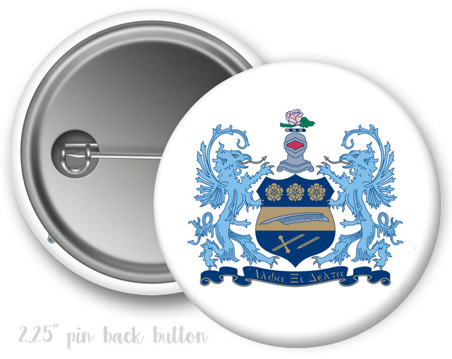 Alpha Xi Delta Color Crest Shield Button Alpha Xi Delta Color Crest - Shield Button