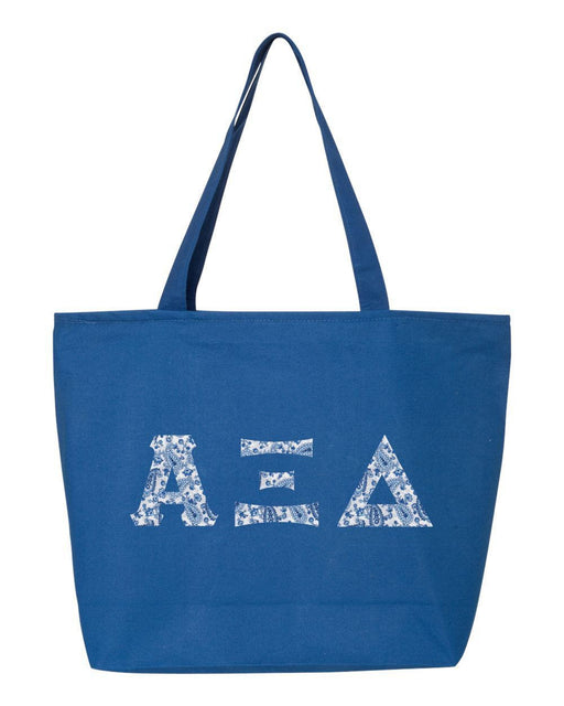 Alpha Xi Delta Alpha Xi Delta Greek Letter Zipper Tote