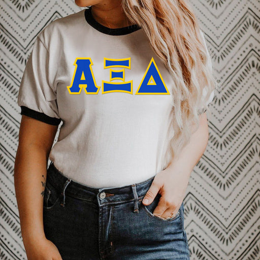 Shirts DISCOUNT-Alpha Xi Delta Lettered Ringer Shirt