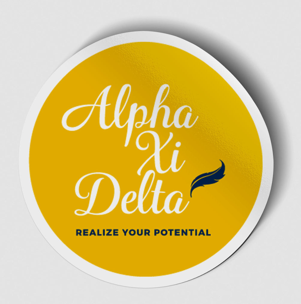 Alpha Xi Delta Logo Round Decal — GreekU