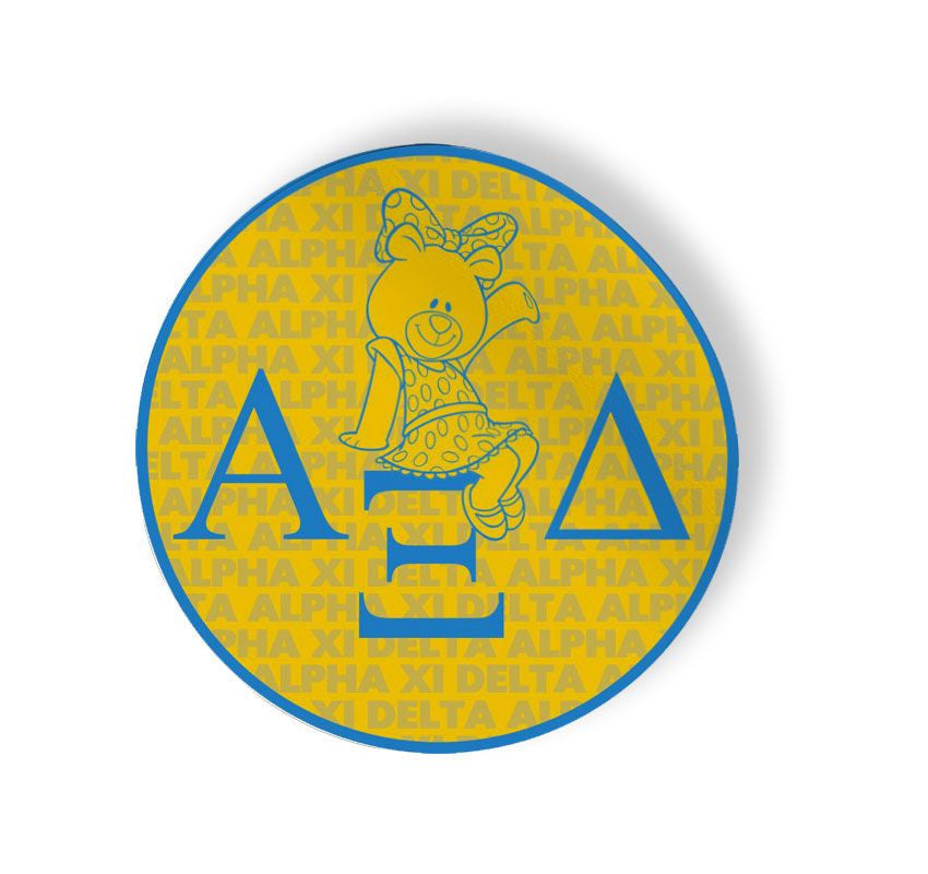 Alpha Xi Delta Mascot Round Decals Alpha Xi Delta Mascot Round Decals