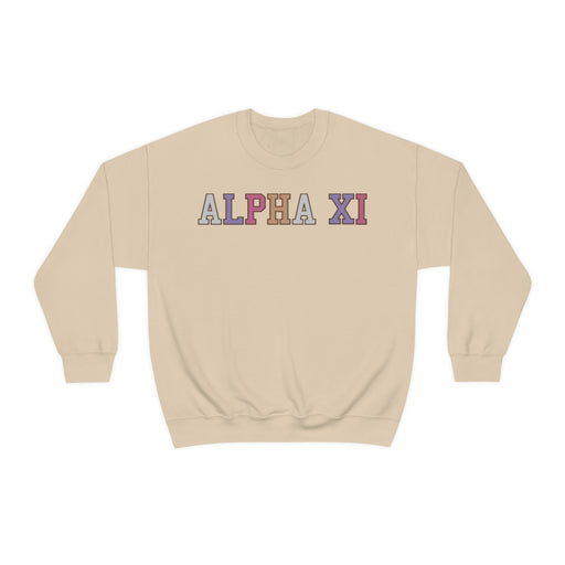 Alpha Xi Delta Alpha Xi Delta Pastel Greek Crewneck Sweatshirt