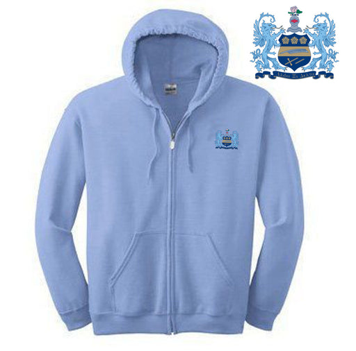 Alpha Xi Delta DISCOUNT-Alpha Xi Delta Emblem Full Zippered Hoodie