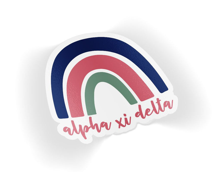 Alpha Xi Delta Rainbow Sticker Alpha Xi Delta Rainbow Sticker