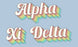 Alpha Xi Delta Sorority Retro Flag Alpha Xi Delta Sorority Retro Flag
