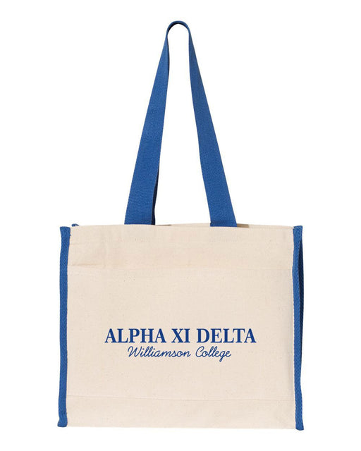 Alpha Xi Delta Alpha Xi Delta Tote with Contrast-Color Handles