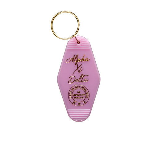 Alpha Xi Delta Vintage Motel Keychain