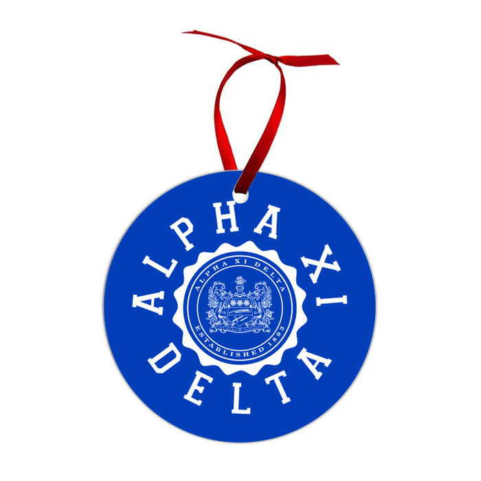 Alpha Xi Delta Shield Christmas Ornaments Alpha Xi Delta Shield  Christmas Ornaments