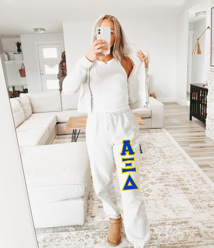 Alpha Xi Delta Lettered Sweatpants Alpha Xi Delta Lettered Sweatpants