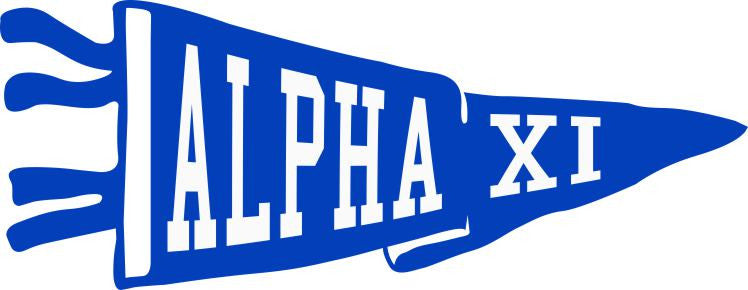 Alpha Xi Delta Pennant Decal Alpha Xi Delta Pennant Decal