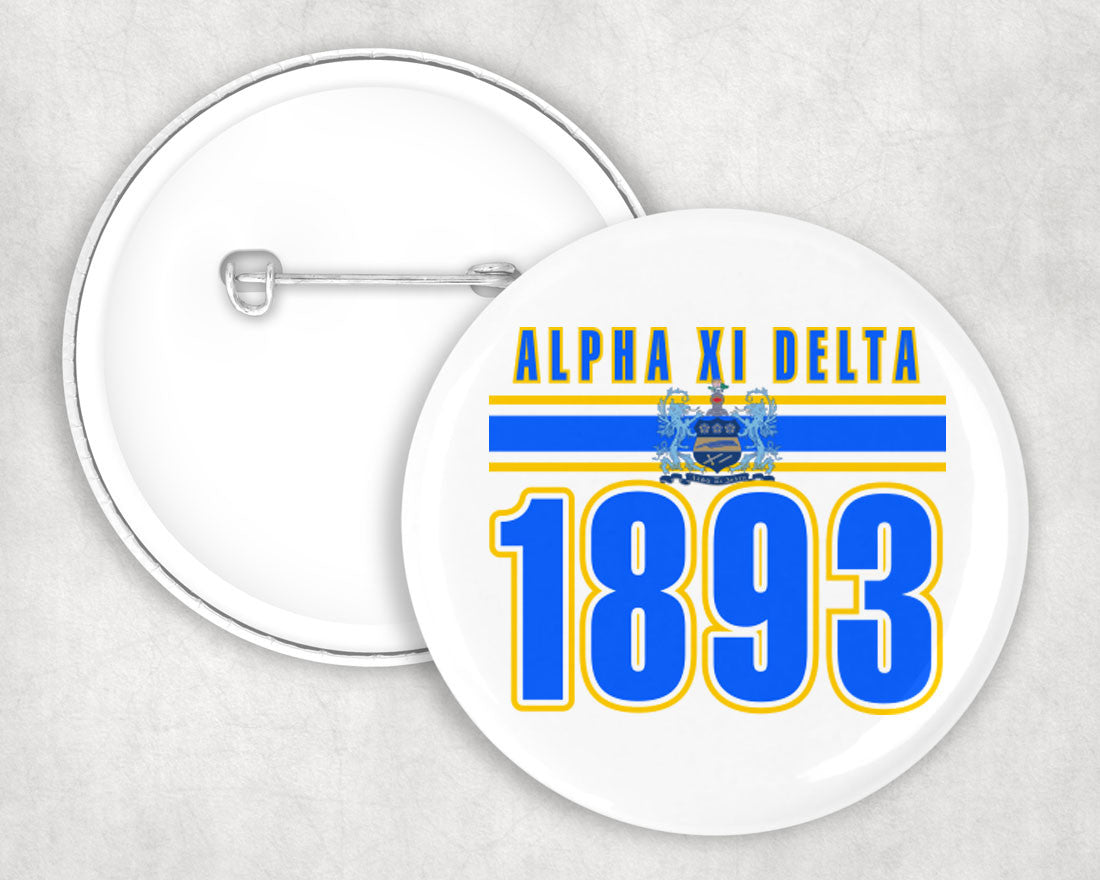 Alpha Xi Delta Stripe Est Pin Buttons Alpha Xi Delta Stripe Established Pin Buttons