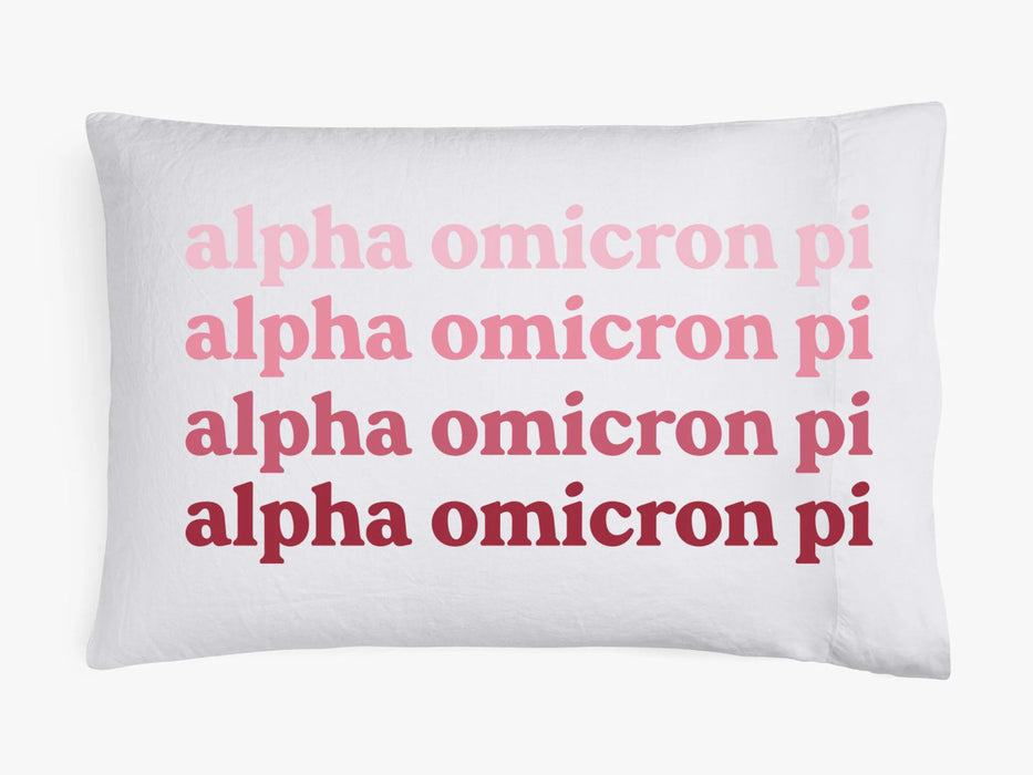 Alpha Omicron Pi Ombre Retro Pillowcases Alpha Omicron Pi Ombre Retro Pillowcases