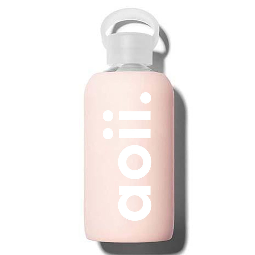 Alpha Omicron Pi Glass Silicone Sleeve Water Bottles Alpha Omicron Pi Glass Silicone Sleeve Water Bottles