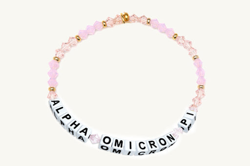Alpha Omicron Pi Alpha Omicron Pi Glass Name Bead Bracelet