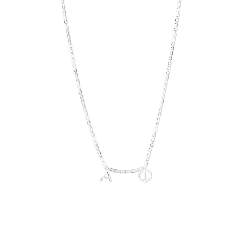 Alpha Phi Silver Letter Necklaces Alpha Phi Silver Letter Necklaces