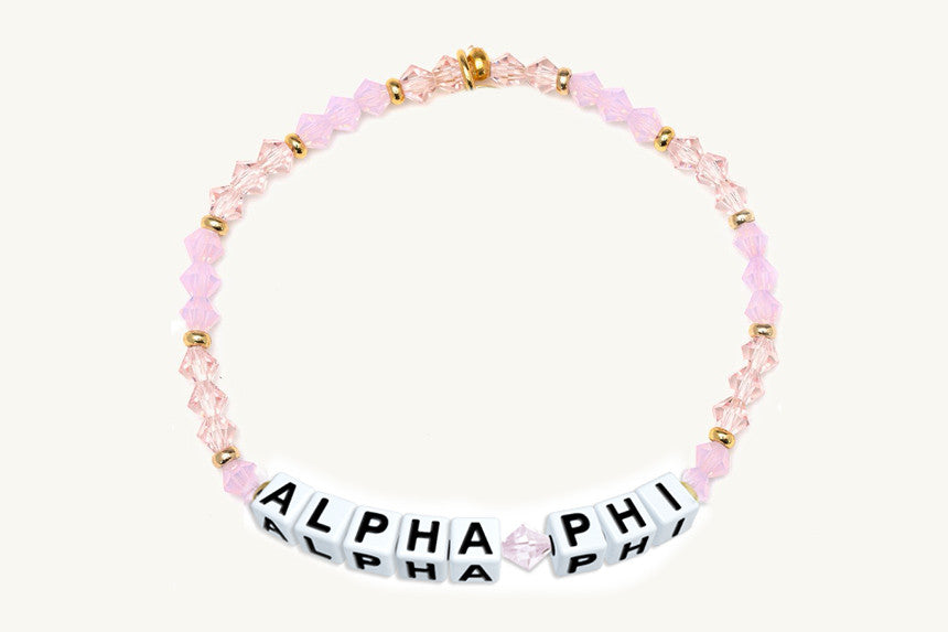 Alpha Phi Glass Name Bead Bracelet Alpha Phi Glass Name Bead Bracelet