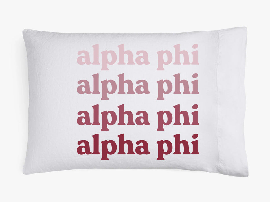 Alpha Phi Ombre Retro Pillowcases Alpha Phi Ombre Retro Pillowcases