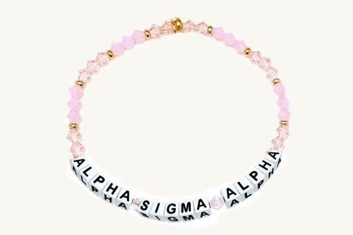 Alpha Sigma Alpha Alpha Sigma Alpha Glass Name Bead Bracelet