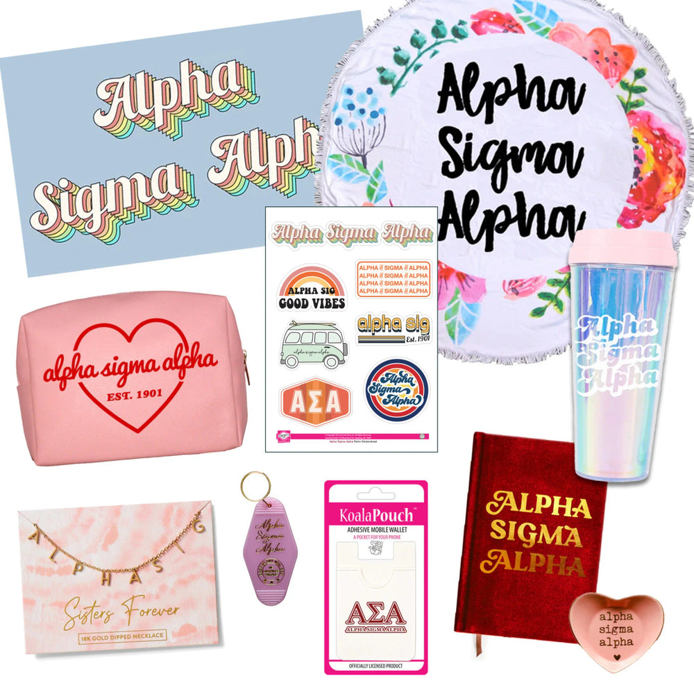 Alpha Sigma Alpha Celebrate Sisterhood Sorority Gift Box 10 Items! Alpha Sigma Alpha Celebrate Sisterhood Sorority Gift Box - 10 Items!
