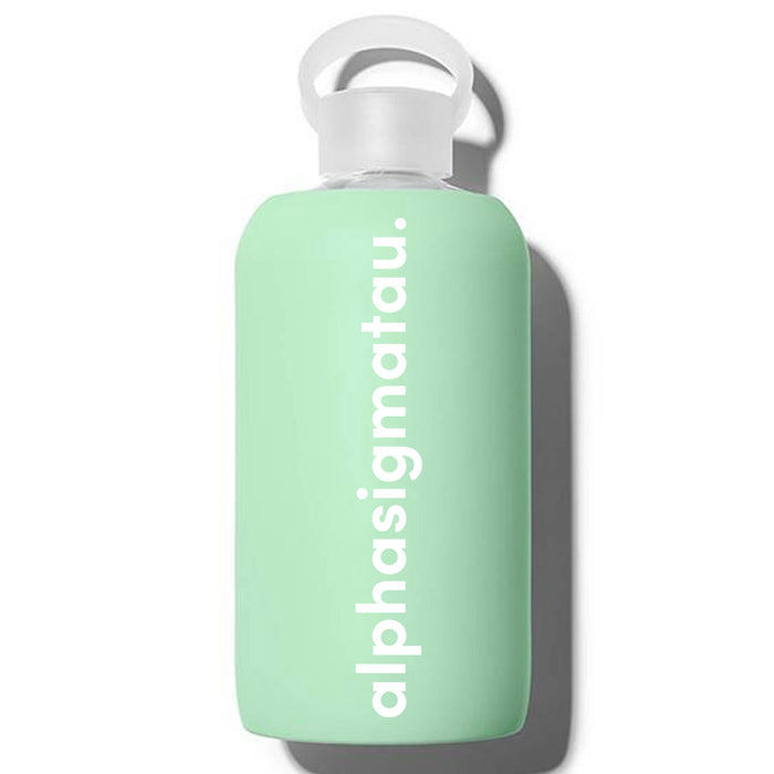 Alpha Sigma Tau Glass Silicone Sleeve Water Bottles Alpha Sigma Tau Glass Silicone Sleeve Water Bottles