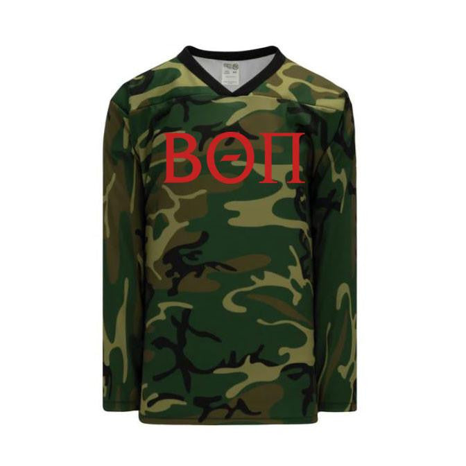 Beta Theta Pi Camouflage Lettered Hockey Jersey Beta Theta Pi Camouflage Lettered Hockey Jersey