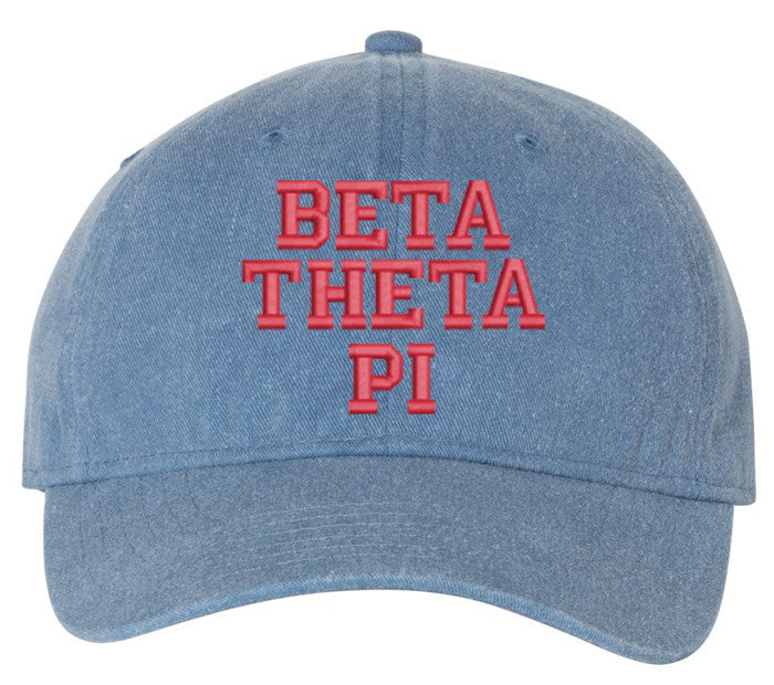 Beta Theta Pi Pigment Dyed Baseball Cap Beta Theta Pi Pigment Dyed Baseball Cap