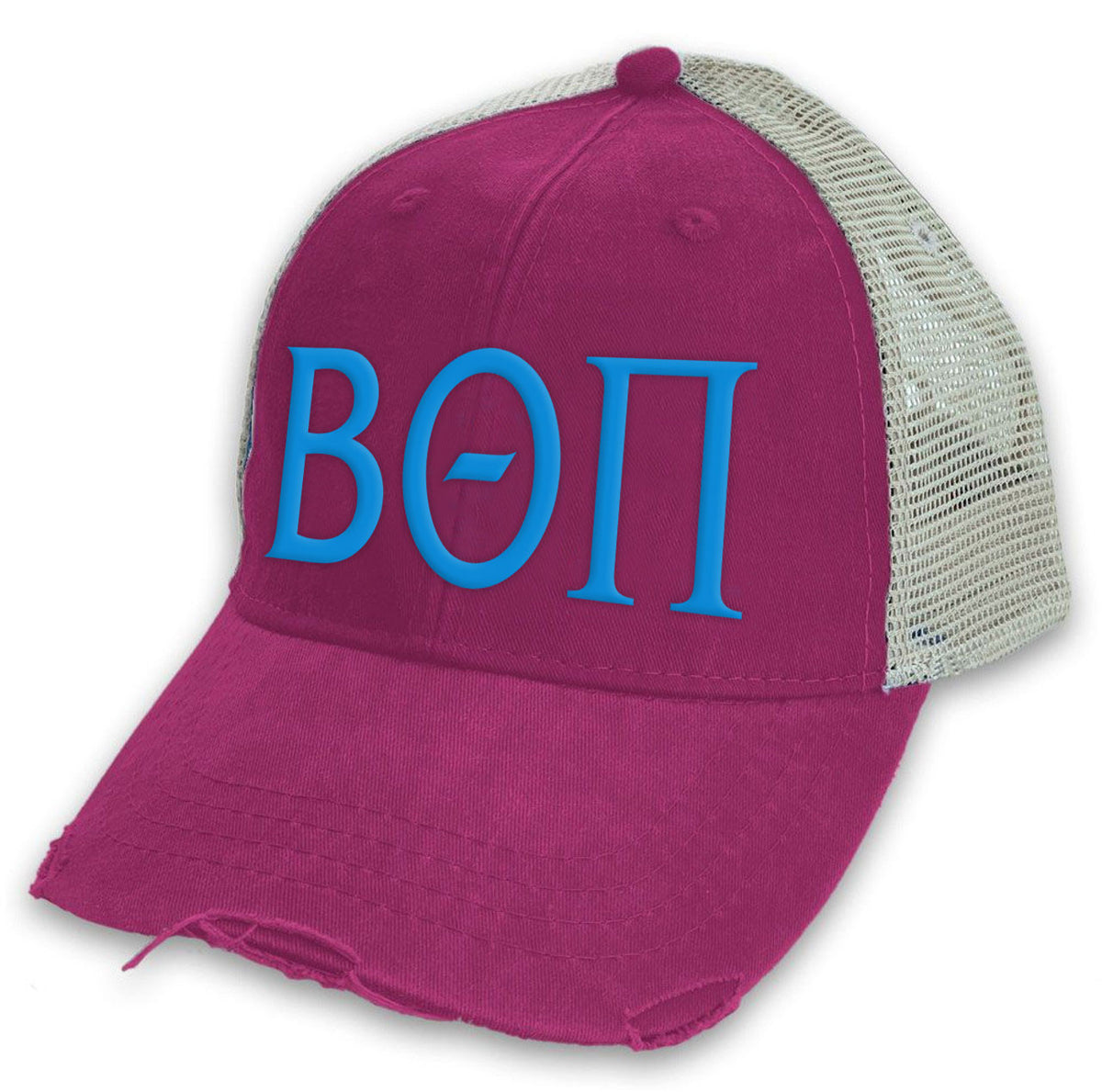 Beta Theta Pi Distressed Trucker Hat — GreekU