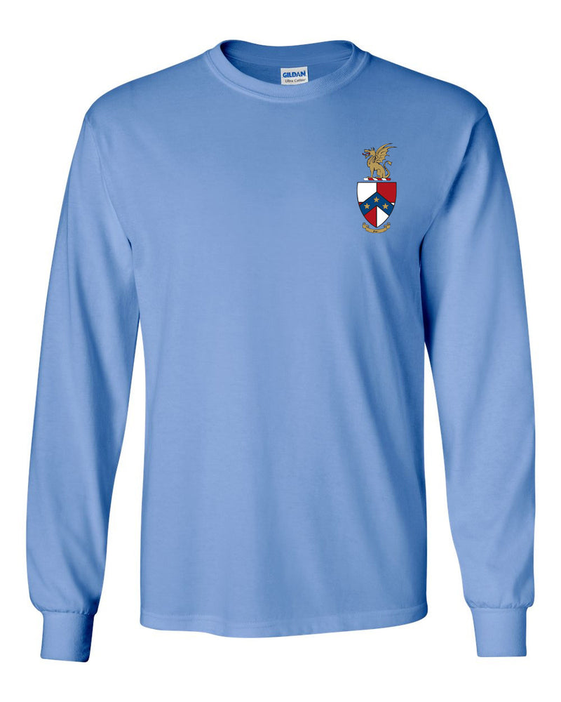 Discount Beta Theta Pi Fraternity Crest Shield Longsleeve Tee DISCOUNT-Beta Theta Pi Fraternity Crest - Shield Longsleeve Tee