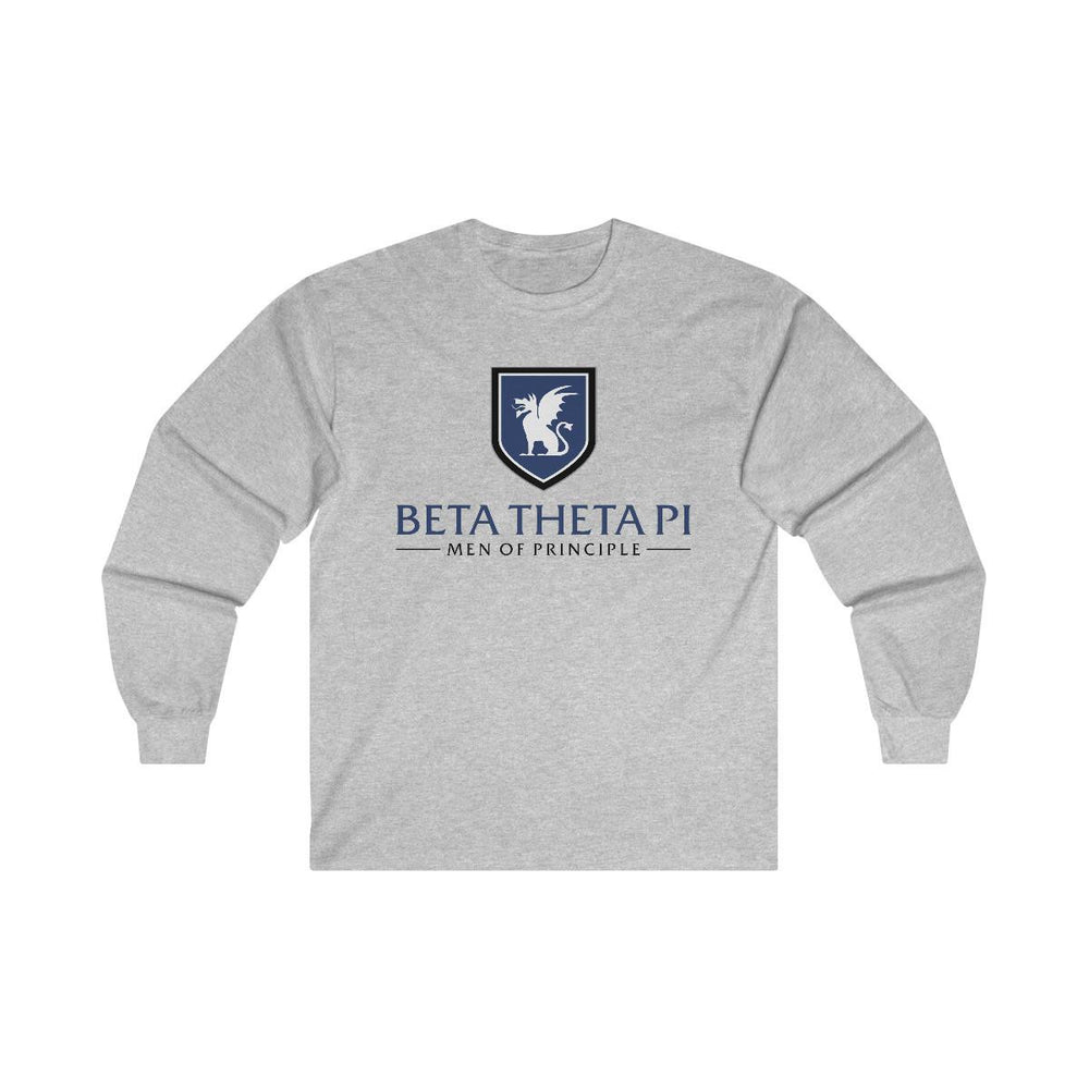 Printify Beta Theta Pi Men Of Principle Long Sleeve Tee Beta Theta Pi Men Of Principle Long Sleeve Tee