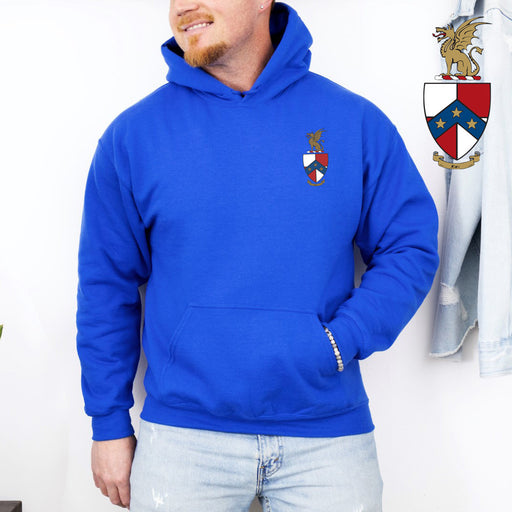 Beta Theta Pi DISCOUNT-Beta Theta Pi Crest - Shield Emblem Hooded Sweatshirt