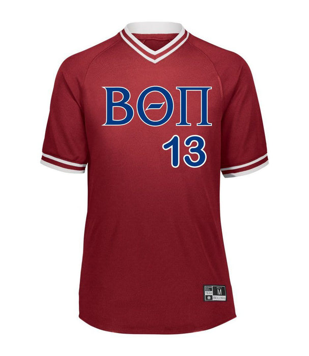 Beta Theta Pi Retro V Neck Baseball Jersey Beta Theta Pi Retro V-Neck Baseball Jersey