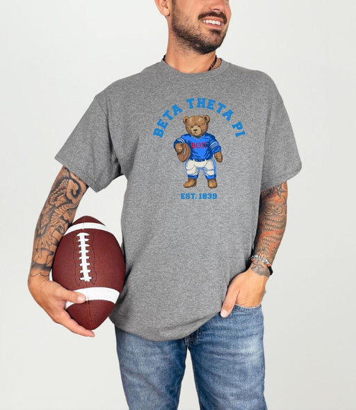 Beta Theta Pi Beta Theta Pi Teddy Bear Football T-Shirt