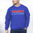 Printify Beta Theta Pi Two Toned Greek Lettered Crewneck Sweatshirts Beta Theta Pi Two Toned Greek Lettered Crewneck Sweatshirts