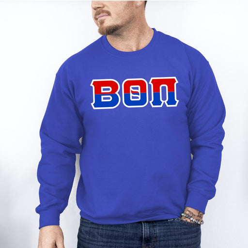 Beta Theta Pi Beta Theta Pi Two Toned Greek Lettered Crewneck Sweatshirts