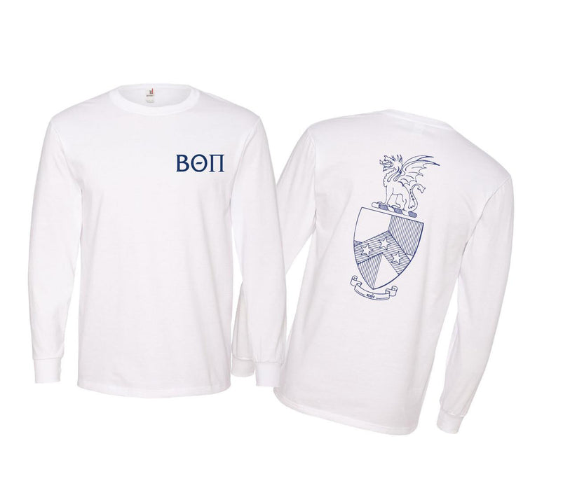 Printify Beta Theta Pi World Famous Crest Long Sleeve T Shirt Beta Theta Pi World Famous Crest Long Sleeve T-Shirt