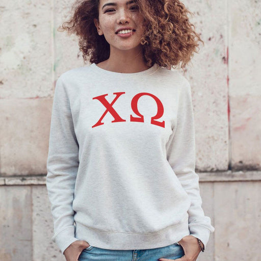 Chi Omega Chi Omega Arched Greek Lettered Crewneck Sweatshirt
