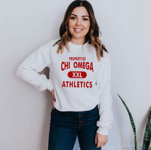 Chi Omega Chi Omega Athletics Crewneck Sweatshirt