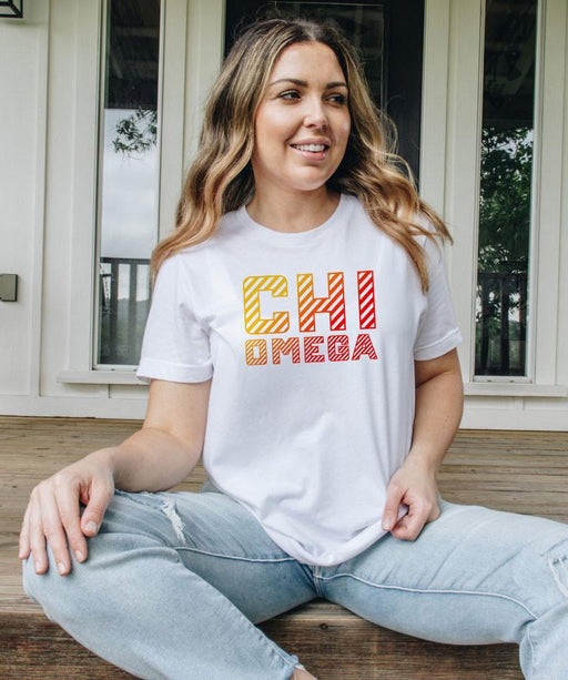 Chi Omega Chi Omega Big Lines Tee