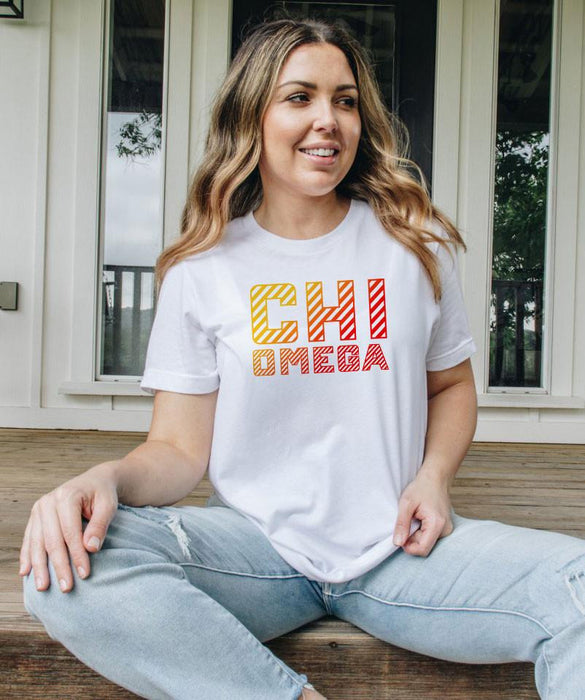 Chi Omega Big Lines Tee Chi Omega Big Lines Tee