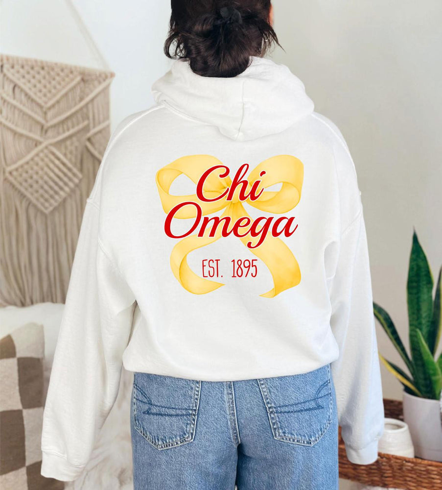 Chi Omega Bows Established Hoodie Chi Omega Bows Established Hoodie
