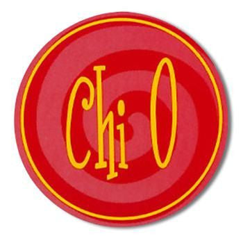 Chi Omega Bumper Stickers 4" Round Chi Omega Bumper Stickers 4