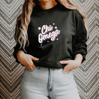 Chi Omega Flashback Crewneck Sweatshirt Chi Omega Flashback Crewneck Sweatshirt