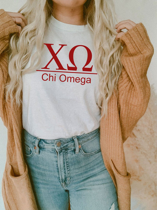 Chi Omega Comfort Colors Heavyweight T Shirt Chi Omega Comfort Colors Heavyweight T-Shirt