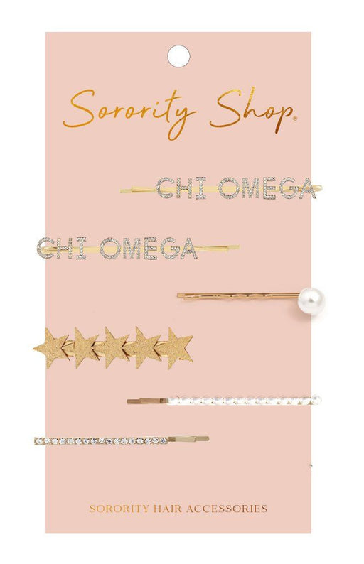 Chi Omega Hair Clips
