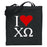 Chi Omega I Love Tote Bags Chi Omega I Love Tote Bags