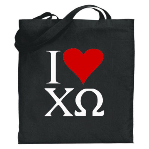 Totebags Chi Omega I Love Tote Bags