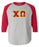 Discount Chi Omega Lettered Raglan Shirt DISCOUNT-Chi Omega Lettered Raglan Shirt