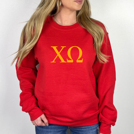 Chi Omega Chi Omega Lettered World Famous Greek Crewneck